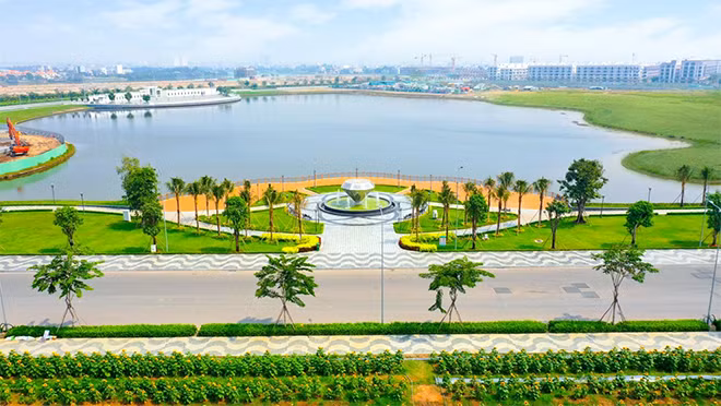 Công viên chủ đề Diamond Park tại trung tâm dự án - Ảnh: Đ.P.