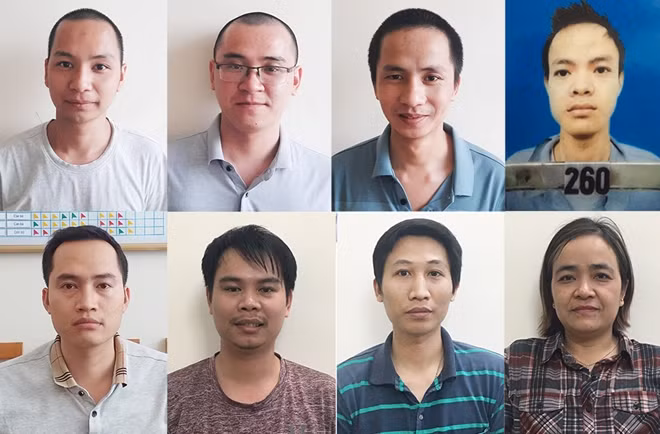 Các đối tượng trong vụ án.