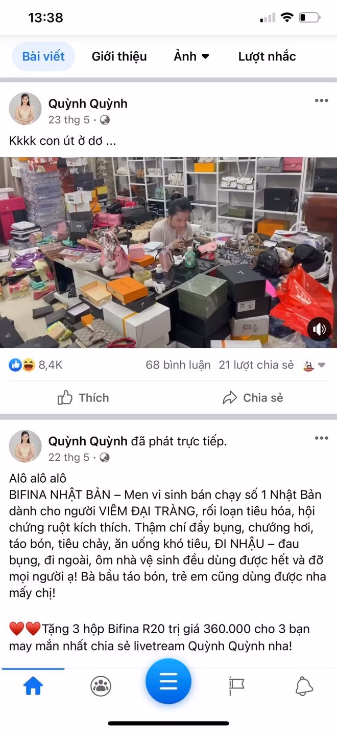 Tạ Quỳnh Anh từng bị xử phạt vì bán nước hoa giả nhãn hiệu nổi tiếng.