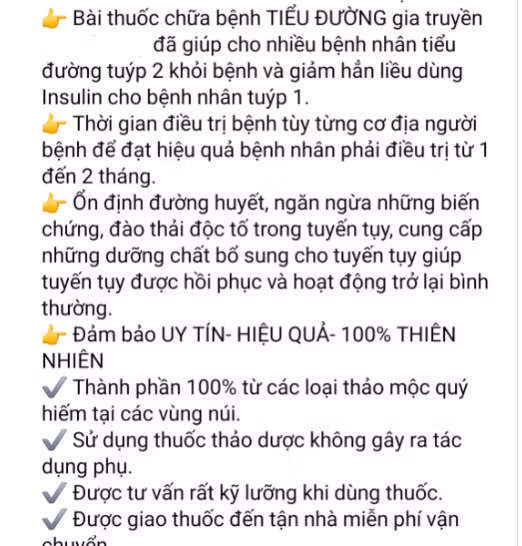 Tư vấn, khám bệnh và giao hàng miễn phí thuốc gia truyền trên mạng xã hội.