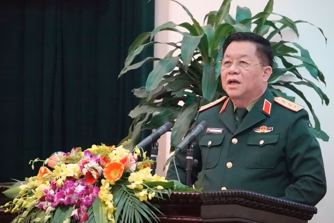 Thượng tướng Nguyễn Trọng Nghĩa phát biểu chỉ đạo hội nghị.