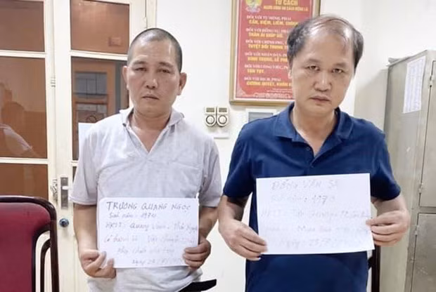 Hai bị cáo Ngọc và Sài khi mới bị bắt.