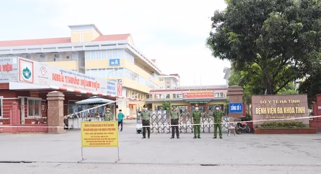 Bệnh viên đa khoa tỉnh bị phong tỏa.