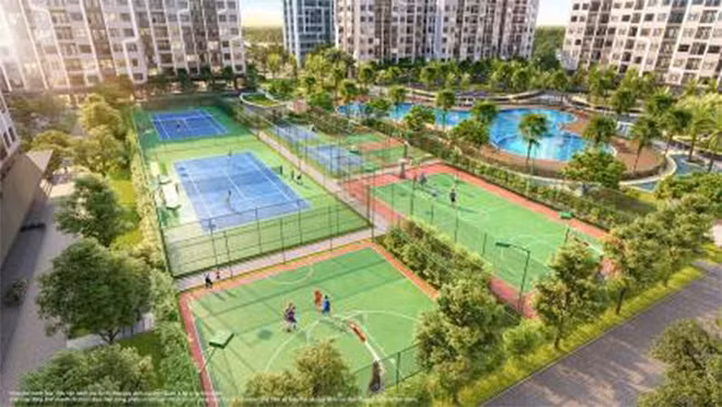 Hệ thống sân tập liên hoàn mang đến cuộc sống khỏe và năng động cho cư dân The Miami.