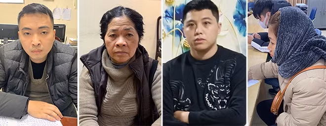 Từ trái qua: Nguyễn Đình Vũ, Ngô Thị Xuân, Nguyễn Nam Khánh và Lê Thị Hạnh.