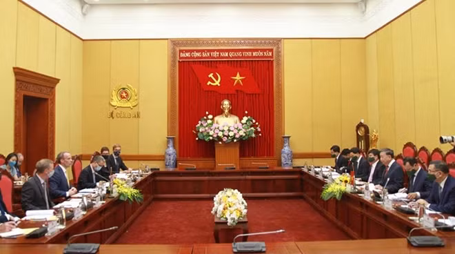Toàn cảnh buổi tiếp.