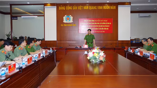 Thứ trưởng Nguyễn Duy Ngọc chỉ đạo tại buổi làm việc với Công an 7 tỉnh.