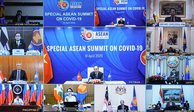 Việt Nam - nước Chủ tịch ASEAN 2020 chủ trì Hội nghị Cấp cao đặc biệt ASEAN về COVID-19 (tháng 4/2020).