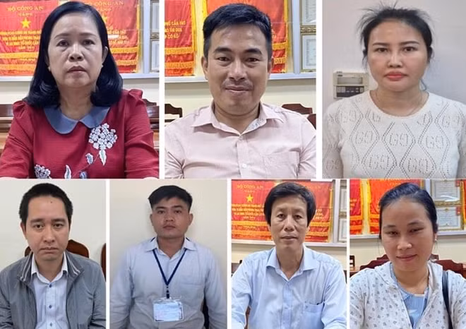 Các đối tượng bị khởi tố, tạm giam trong vụ án xảy ra ở Sở Y tế TP Cần Thơ.