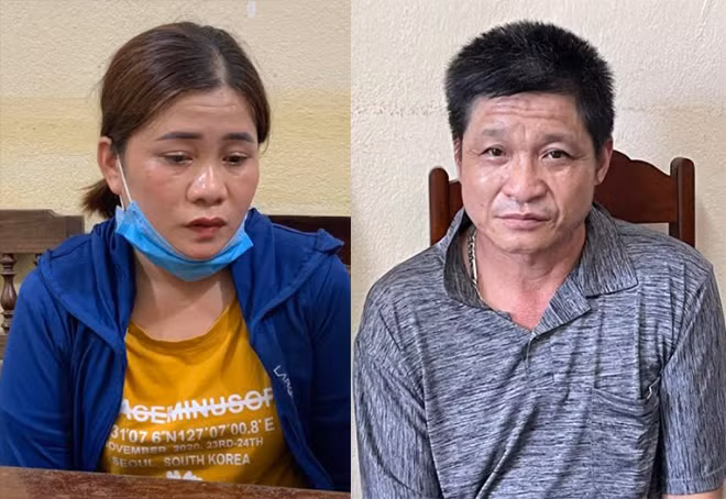 Cặp đôi Len Văn Thành và Vi thị Thu.