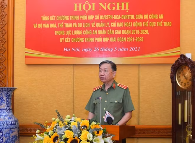 Bộ trưởng Tô Lâm phát biểu tại hội nghị.