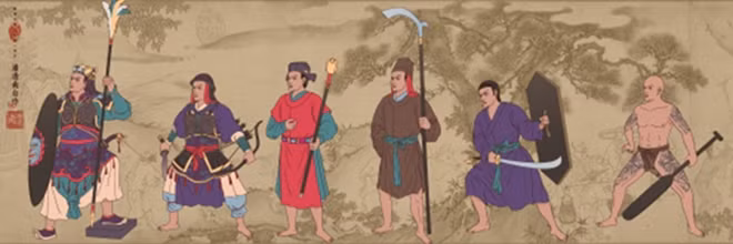 Binh khí thời Trần - Tranh của họa sĩ Phan Thanh Nam.