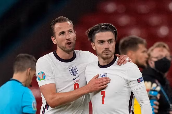 Cầu thủ Harry Kane và Jack Grealish.