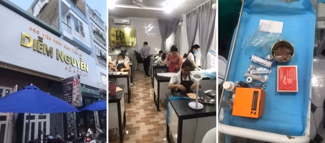 Học viện phun xăm thẩm mỹ Diễm Nguyễn - Academy tổ chức đào tạo “chui”.