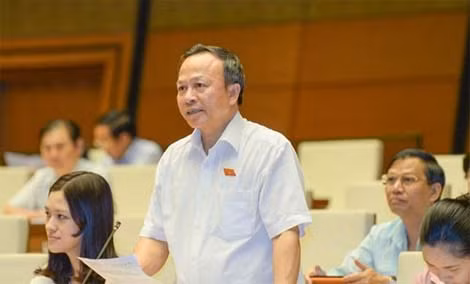 Đại biểu thảo luận tại hội trường.