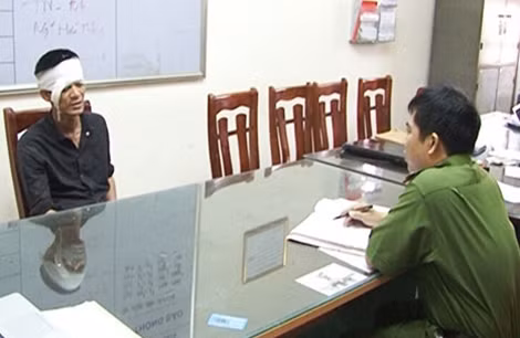 Hà Minh Thành tại cơ quan Công an.