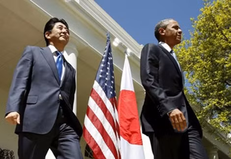 Tổng thống Mỹ Obama (bên phải) sẽ có chuyến thăm và làm việc tại Nhật Bản vào cuối tháng 5 này.