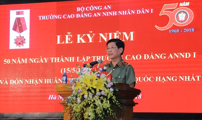 Thứ trưởng Nguyễn Văn Sơn phát biểu tại lễ kỷ niệm