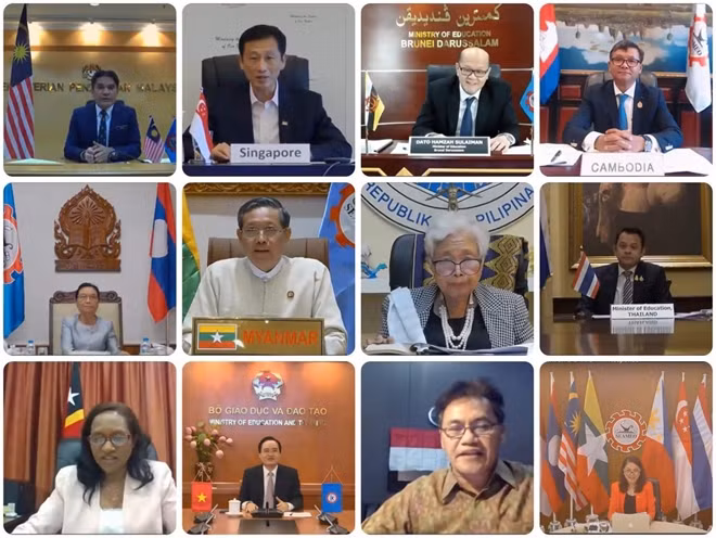 Bộ trưởng Bộ GD&ĐT các nước Đông Nam Á tham gia diễn đàn bằng hình thức trực tuyến