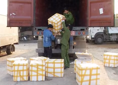 4 tạ cá nheo lậu Trung Quốc đang trên đường về xuôi thì bị bắt giữ.