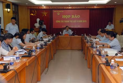 Phó Tổng TTCP Ngô Văn Khánh chủ trì cuộc họp báo.
