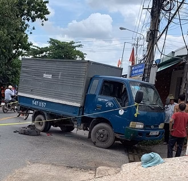 Hiện trường vụ tai nạn (ảnh A.Đ)