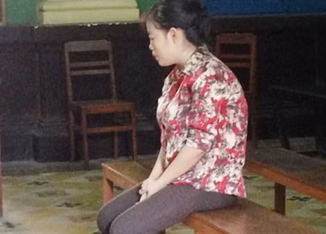 Nguyễn Thị Hoài An tại phiên tòa sơ thẩm.