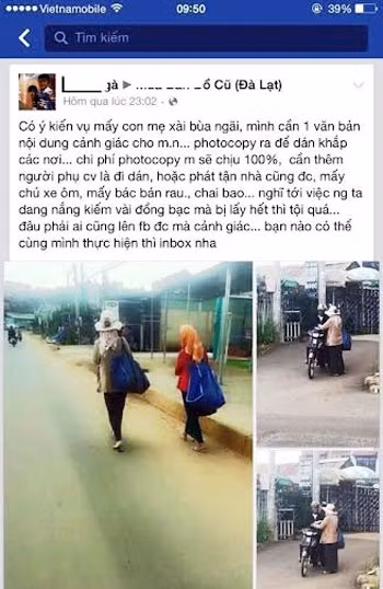 Có người còn kêu gọi phô tô những người này phát tờ rơi để mọi người nâng cao cảnh giác.