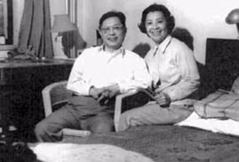 Tào Ngu với vợ ba Lý Ngọc Như.