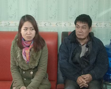 Hai cha con Đinh Công Sơn và Đinh Thị Hà.