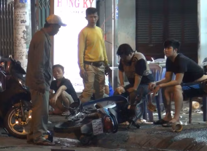 Hiện trường vụ hỗn chiến trong đêm