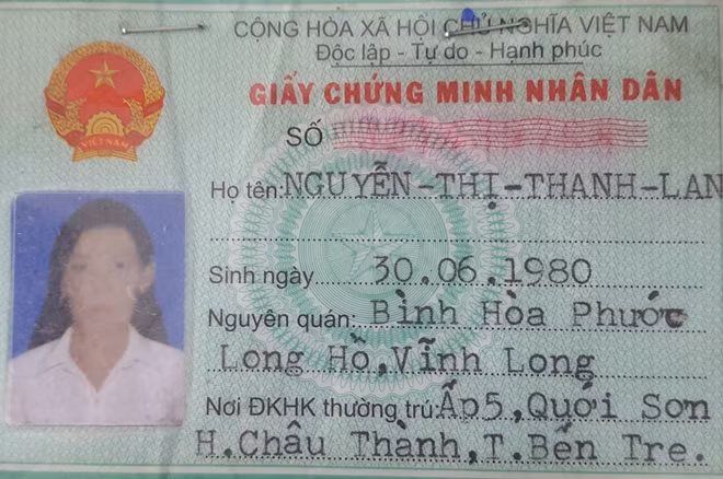 Giấy chứng minh nhân dân giả dán hình đối tượng