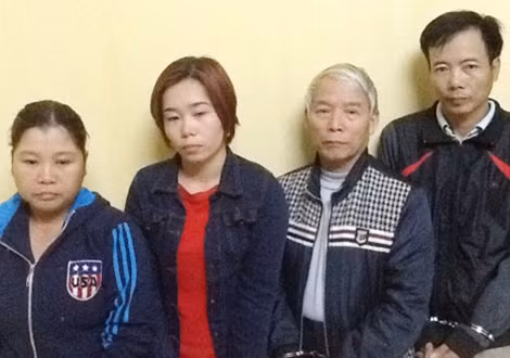 4 trong 7 đối tượng vụ án.