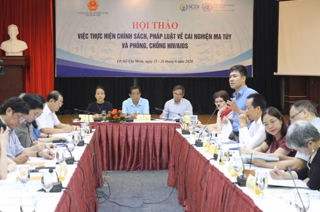 Đại diện Cục Cảnh sát điều tra tội phạm về ma tuý phát biểu