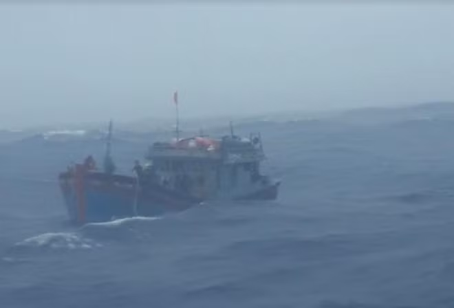Tàu cá QNg 96739TS trước khi bị chìm