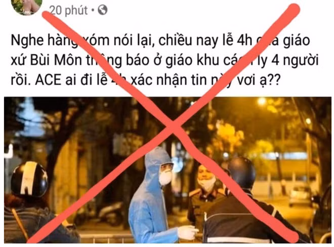 Thông tin đăng sai sự thật trên mạng xã hội