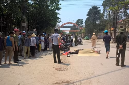 Hiện trường vụ tai nạn.