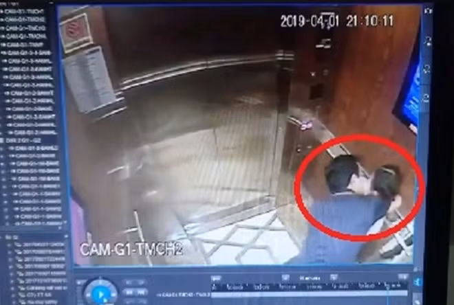 Hình ảnh trong clip ghi lại sự việc.