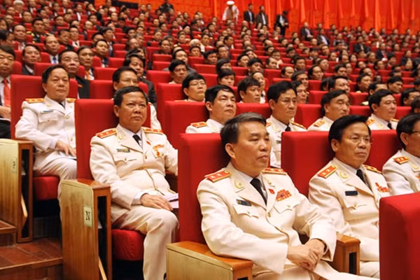 Đoàn đại biểu Đảng ủy Công an Trung ương tại Đại hội.