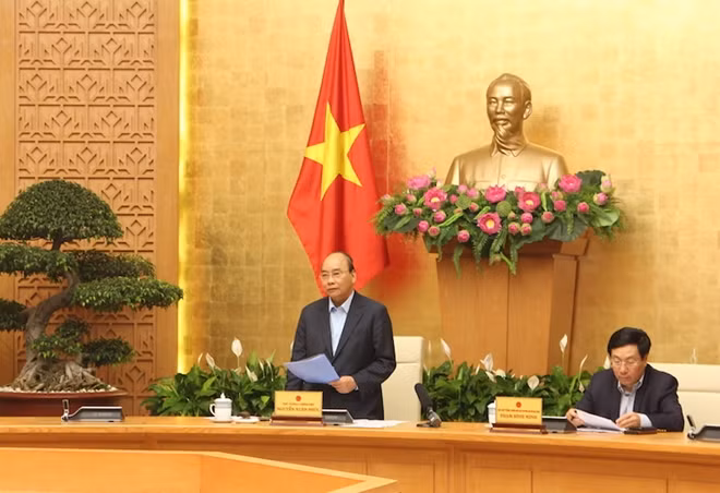 Thủ tướng phát biểu kết luận cuộc họp.