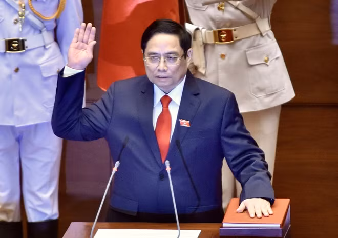 Thủ tướng Phạm Minh Chính tuyên thệ trước Quốc hội.