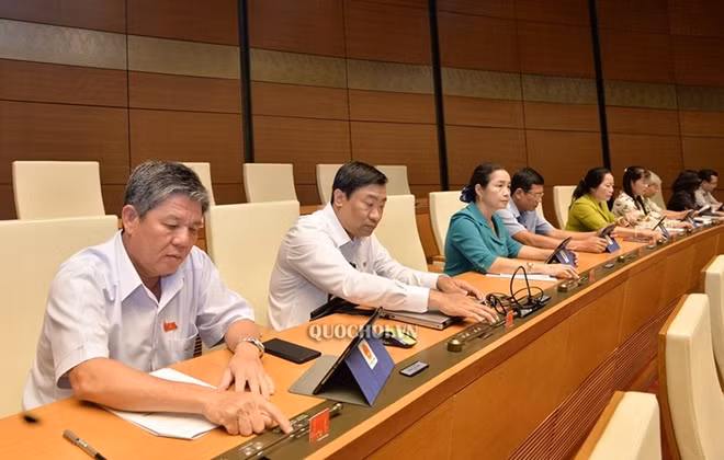 ĐBQH biểu quyết tại hội trường.