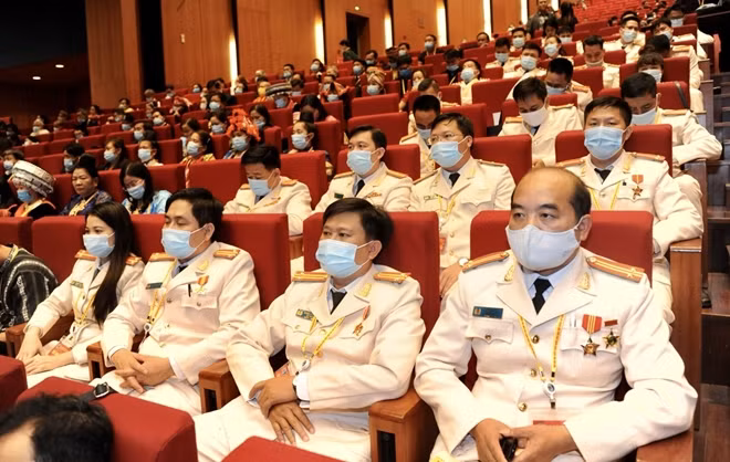 Các đại biểu lực lượng CAND tham dự đại hội.