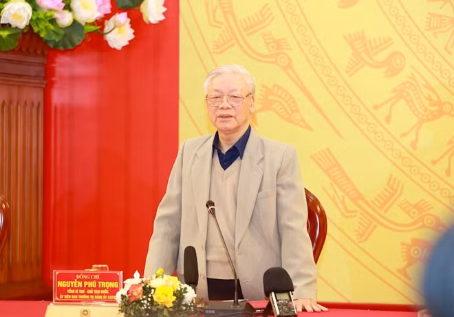 Tổng Bí thư, Chủ tịch nước phát biểu chỉ đạo tại hội nghị.