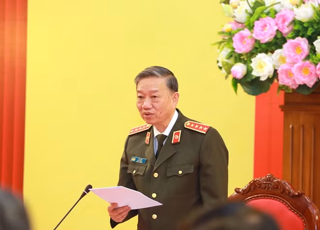 Bộ trưởng Tô Lâm phát biểu tại hội nghị.