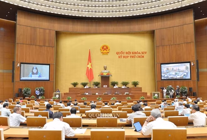 Các đại biểu dự họp tại hội trường.