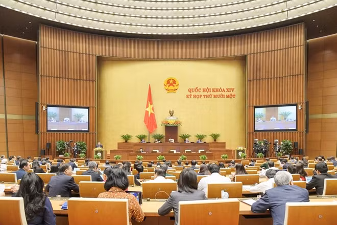 Toàn cảnh phiên họp sáng nay.