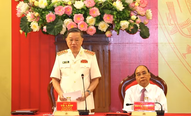 Bộ trưởng Tô Lâm phát biểu đáp từ tại hội nghị.