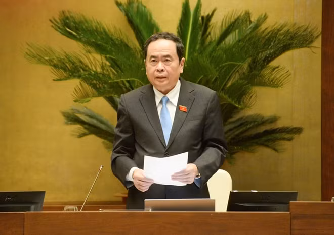 Phó Chủ tịch Quốc hội Trần Thanh Mẫn điều hành nội dung phiên họp.