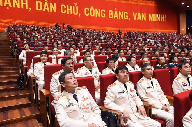 Đoàn đại biểu Đảng bộ Công an Trung ương tham dự đại hội.